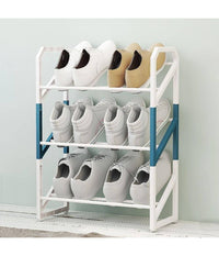 Scarpiera Scaffale Organizer Salvaspazio A 3 Ripiani Scarpe Impilabile 53x45x18c         