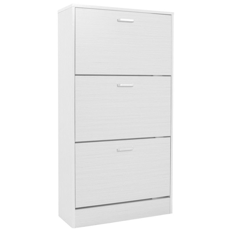 Scarpiera Slim 3 Ante 60x17x118 Bianco Legno