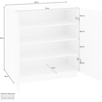 Scarpiera Vega – 2 Ante – 80x86x38 - Ardesia