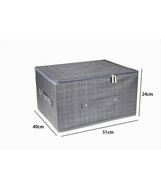 Scatola Box Salvaspazio Portatutto Contenitore Organizer Cerniera 51x40x24cm 79417         