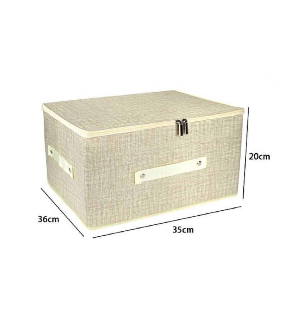 Scatola Box Salvaspazio Portatutto Contenitore Organizer Cerniera 79415 35x26x20cm         