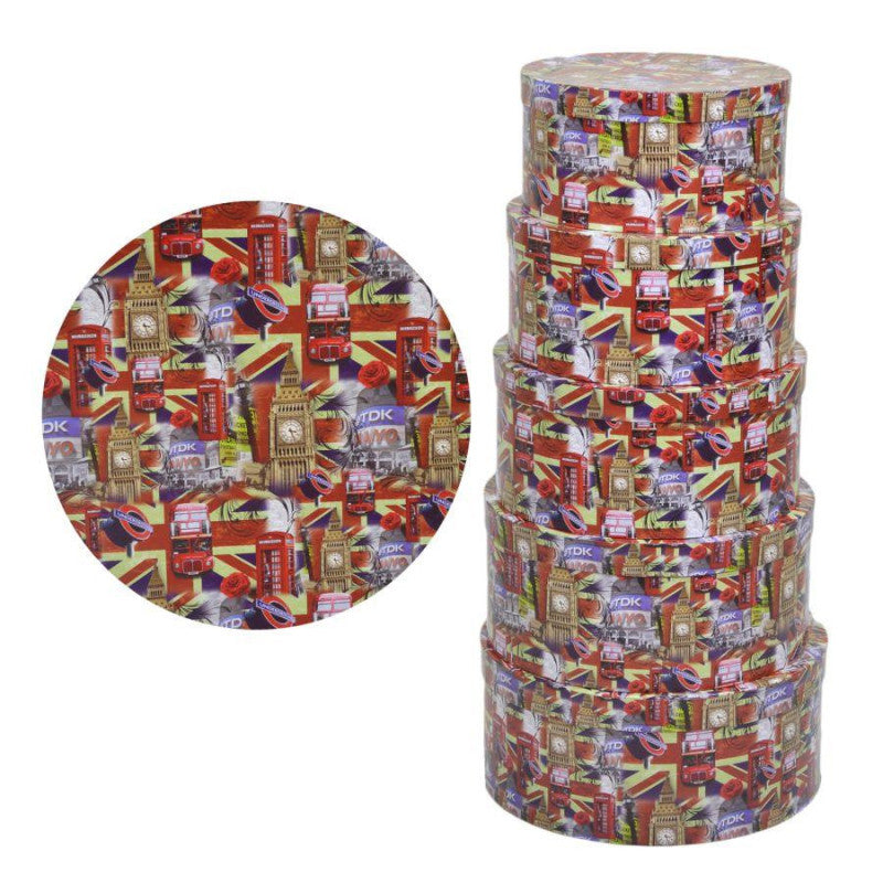 Scatola cartone 1-5 london cm ø40,5x17,8