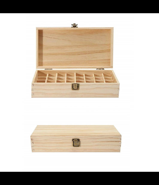 Scatola Cassettiera Legno Porta Oli 18 Scomparti Cofanetto Minuterie Portagioie         