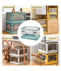 Scatola Contenitore Di Stoccaggio Pieghevole Salvaspazio Con Ruote 40x28x24 Cm         