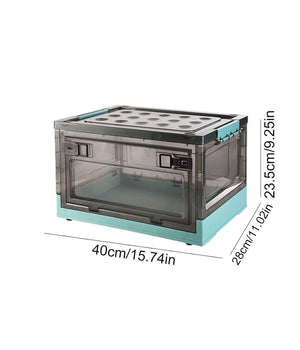 Scatola Contenitore Di Stoccaggio Pieghevole Salvaspazio Con Ruote 40x28x24 Cm         