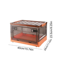 Scatola Contenitore Di Stoccaggio Pieghevole Salvaspazio Con Ruote 40x28x24 Cm         