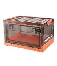 Scatola Contenitore Stoccaggio Pieghevole Salvaspazio Con Ruote 51 X 34 X 24 Cm         