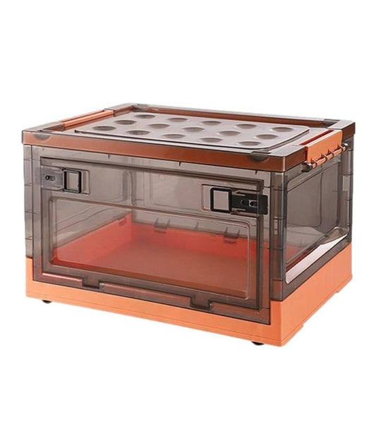 Scatola Contenitore Stoccaggio Pieghevole Salvaspazio Con Ruote 51 X 34 X 24 Cm         