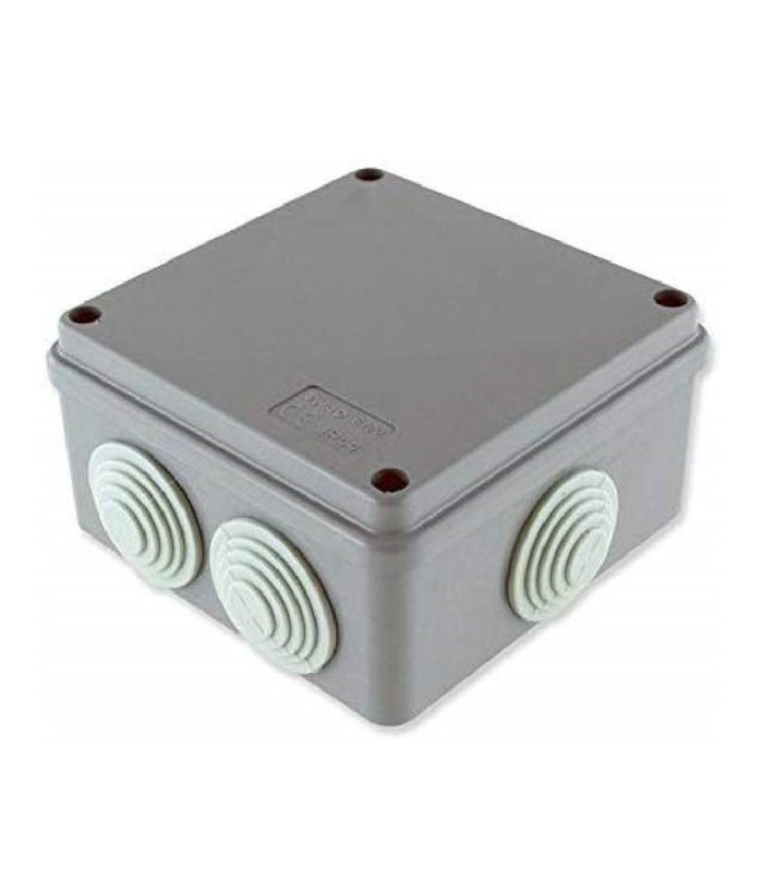 Scatola Derivazione Cavi 10x10x5 Cm 6 Passacavi Jk649 Elettrocanali Esterna Ip44         