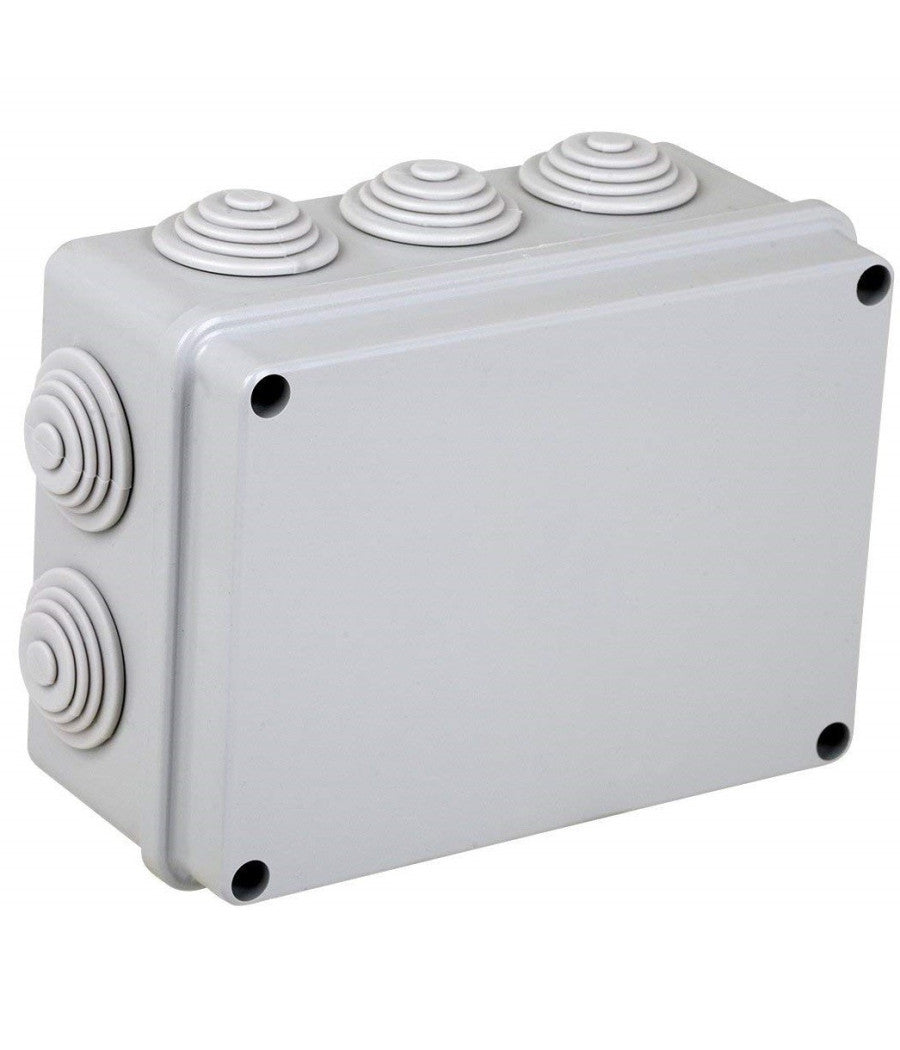 Scatola Derivazione Cavi 19x14x7cm 10 Passacavi Jk625 Elettrocanali Esterna Ip44         