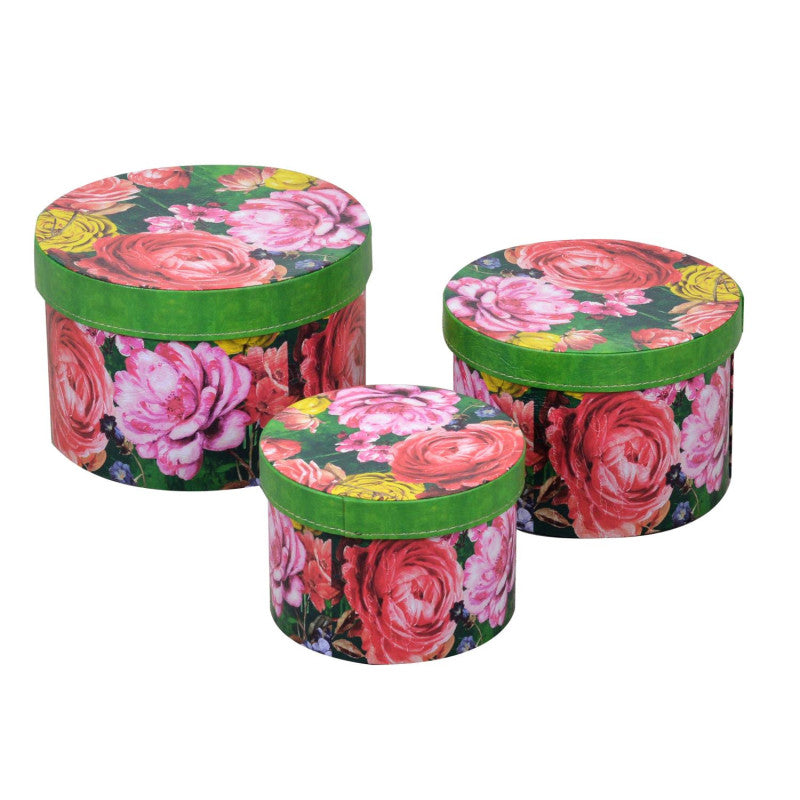 Scatola ecopelle 1-3 multicolor tondo cm ø27h17,5