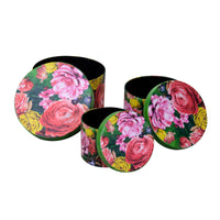 Scatola ecopelle 1-3 multicolor tondo cm ø27h17,5