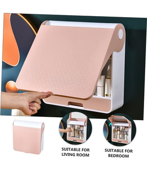 Scatola Espositore Organizer Trucco Contenitore Per Cosmetici Porta Trucchi Rosa         