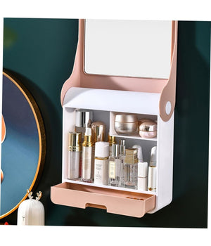Scatola Espositore Organizer Trucco Contenitore Per Cosmetici Porta Trucchi Rosa         