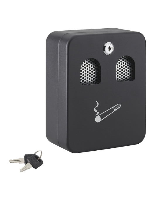 Posacenere a muro in metallo, acciaio, facile da pulire - 160X200X90mm - viti incluse, 2 chiavi - THIRARD