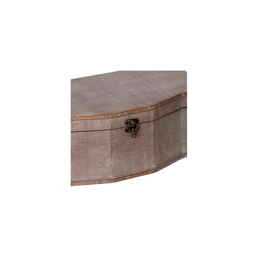 Scatola legno 1-2 marrone rettangolare cm 36x20,5h14,5