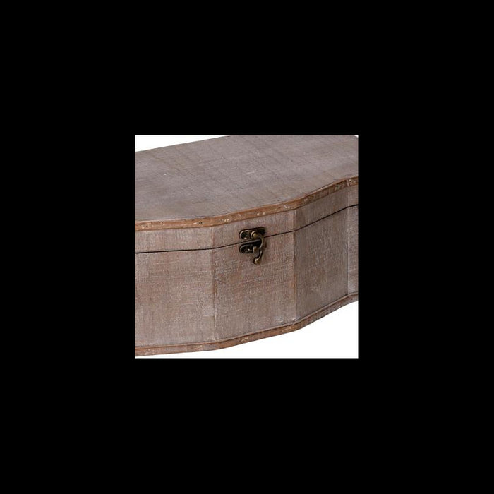 Scatola legno 1-2 marrone rettangolare cm 36x20,5h14,5