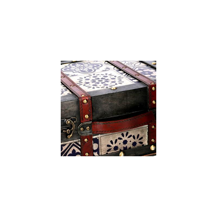 Scatola legno 1-2 marrone rettangolare cm 36x29h17