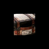 Scatola legno 1-2 nero rettangolare cm 36x29h18