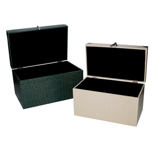 Scatola legno 1-2 rivestita ecopelle rettangolare cm 35x22h20