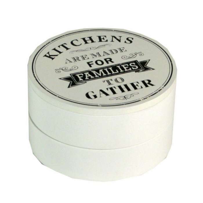 Scatola legno kitchens 2 piani 8 scomparti cm ø17h10