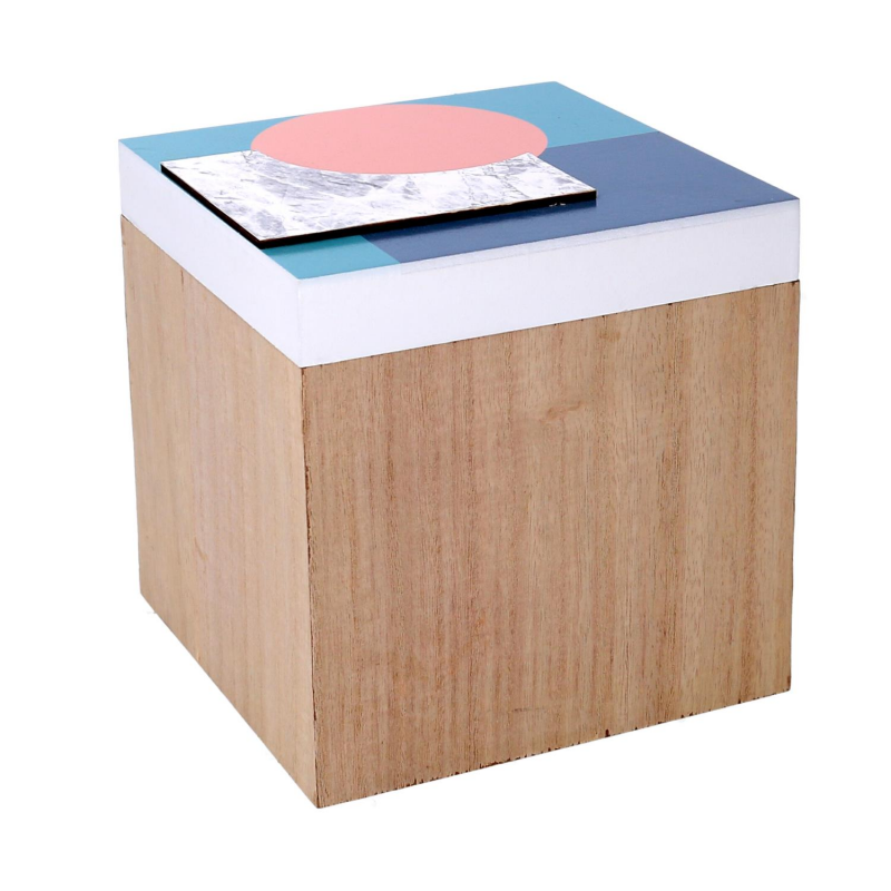 Scatola legno quadro cm 16x16h16