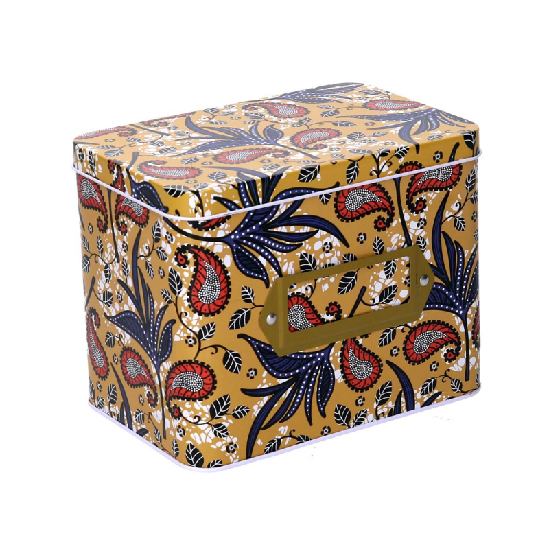 Scatola metallo oro rettangolare cm15,8x10,8h12,7