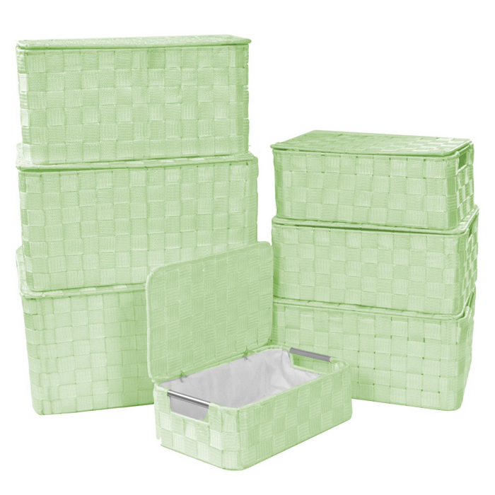 Scatola poliestere 1-7 verde chiaro rettangolare cm 40x30h21,5