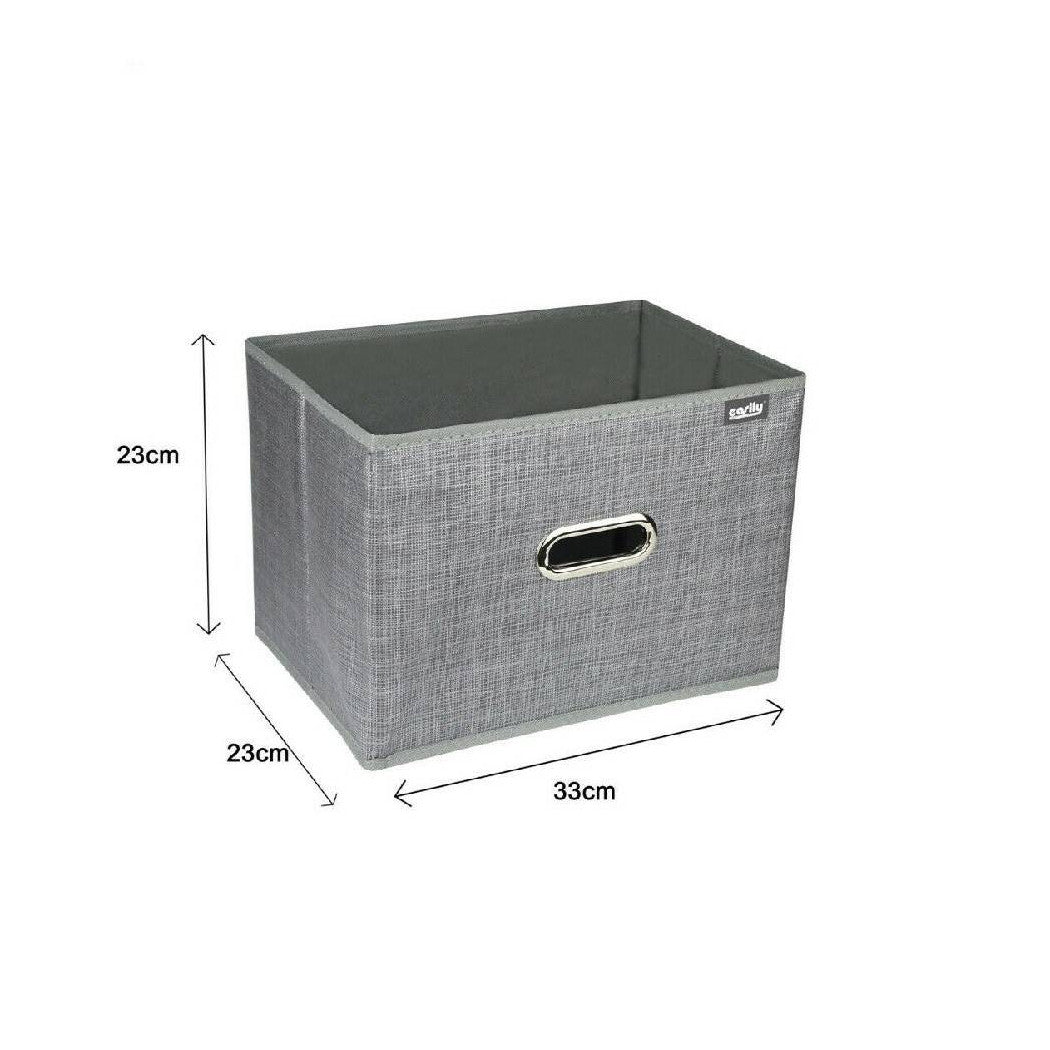 Trade Shop - Scatola Porta Documenti Di Archiviazione Ufficio Box Portatutto 33x23x23cm 69687 -