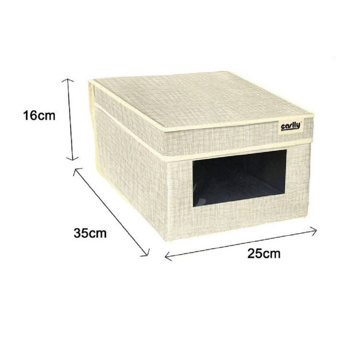 Trade Shop - Scatola Porta Documenti Ufficio Box Organizer Portatutto 25x35x16cm Grigio 69690 -