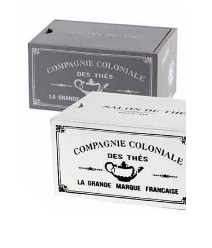 Scatola Porta Oggetti Bustine The Tè Cialde Caffè 16x11x9 Cm Legno Decori 738661         