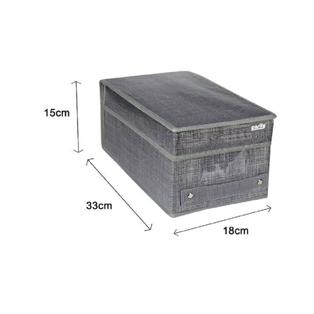 Trade Shop - Scatola Portadocumenti Da Ufficio Box Organizer Portatutto 18 X 33 X 15 Cm 69689 -