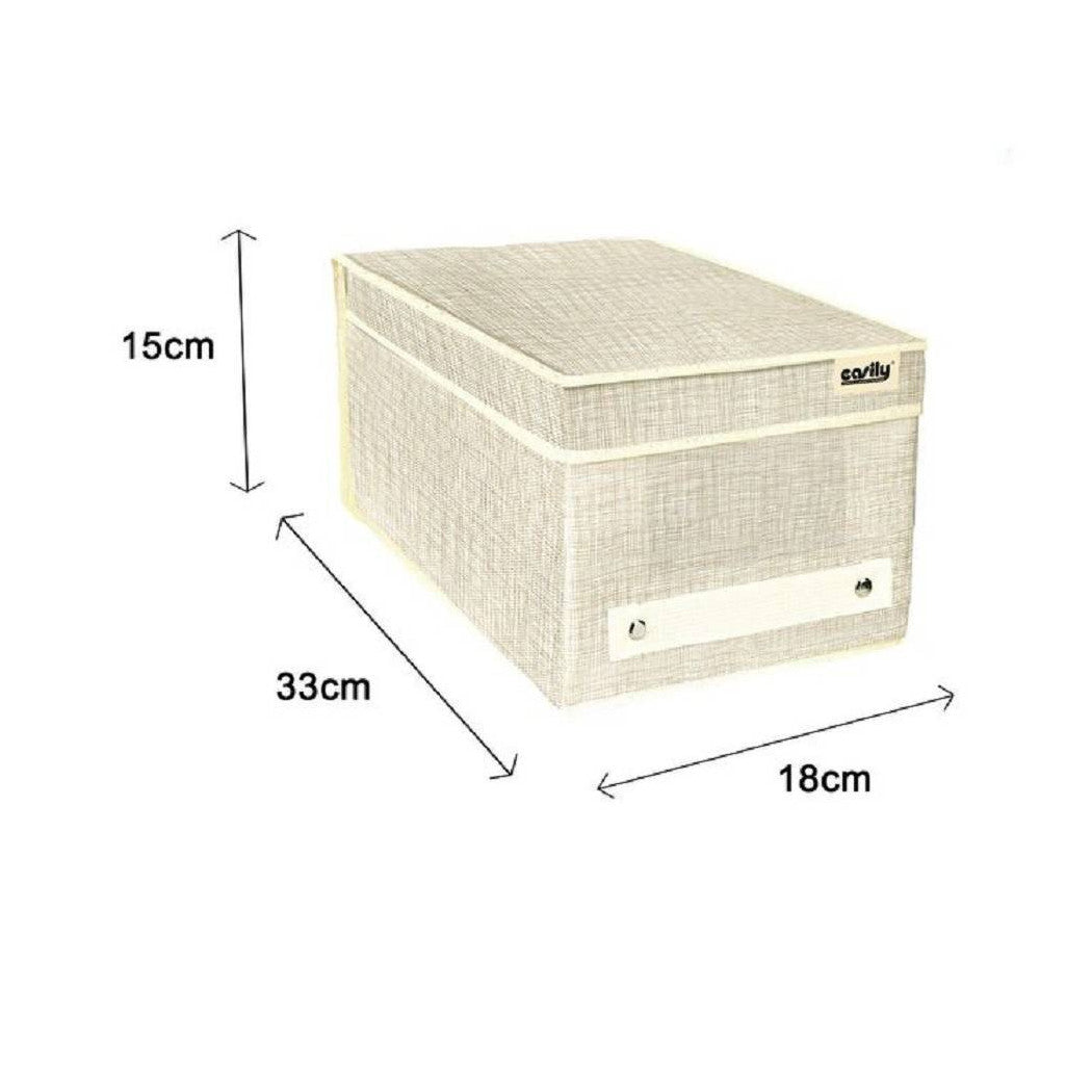 Trade Shop - Scatola Portadocumenti Da Ufficio Box Organizer Portatutto 18 X 33 X 15 Cm 69689 -