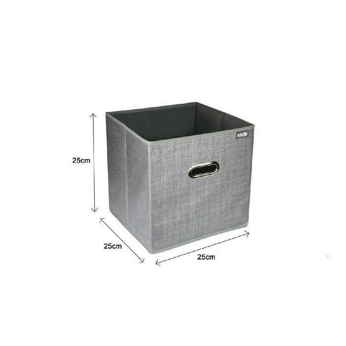 Trade Shop - Scatola Portadocumenti Di Archiviazione Ufficio Box Portatutto 25x25x25cm 69686 -