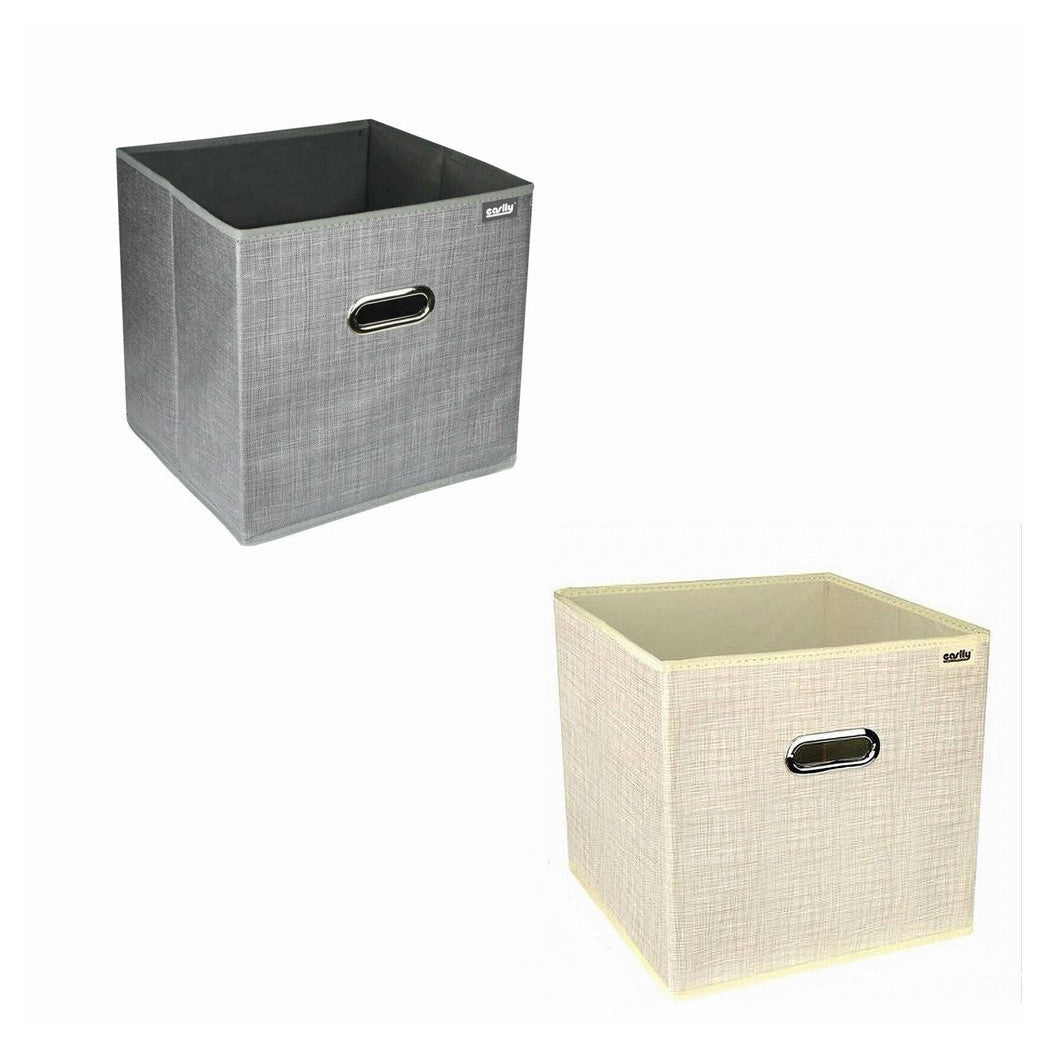 Trade Shop - Scatola Portadocumenti Di Archiviazione Ufficio Box Portatutto 25x25x25cm 69686 -