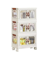 Scatola Portaoggetti Contenitori Salva Spazio Con Coperchio E Ruote Arredo Casa         