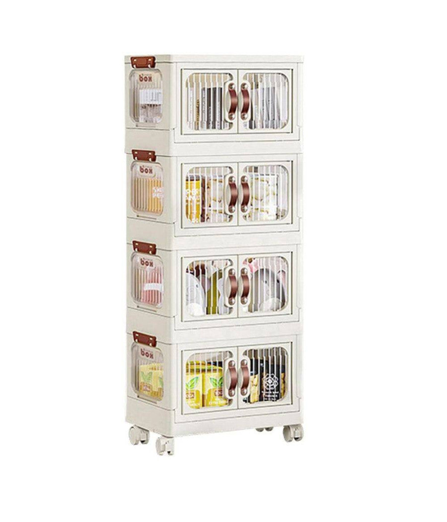 Scatola Portaoggetti Contenitori Salva Spazio Quattro Strati Per Arredo Casa         