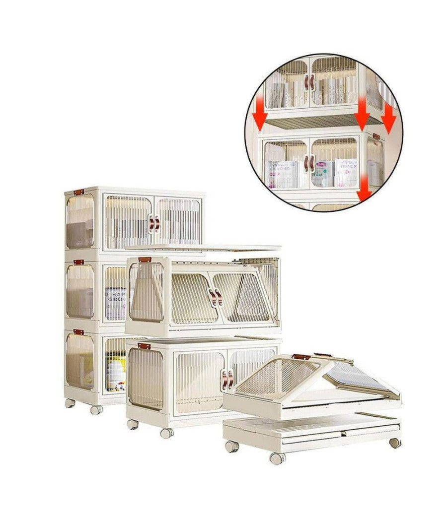 Scatola Portaoggetti Contenitori Salva Spazio Quattro Strati Per Arredo Casa         