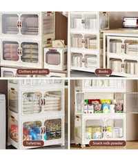 Scatola Portaoggetti Contenitori Salva Spazio Quattro Strati Per Arredo Casa         