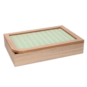 Scatola portathe legno marrone rettangolare cm 20x6x29