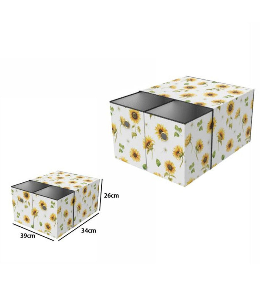 Scatola Salvaspazio Portatutto Porta Oggetti Organizer Armadi Scaffali 39x34x26         