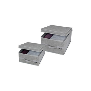 Scatola Stone box media in TNT 35×45×18 cm con maniglia frontale – DOMO LIVING