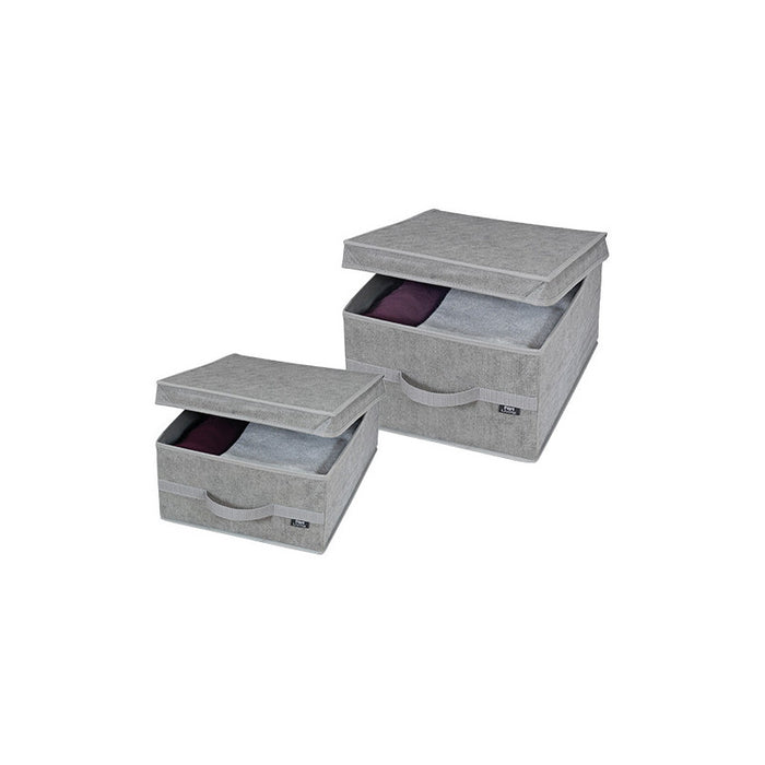 Scatola Stone box media in TNT 35×45×18 cm con maniglia frontale – DOMO LIVING