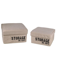 Scatola tessuto 1-2 crema storage quadro pieghevole cm 36x36h20