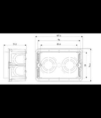 Scatola Universale Di Derivazione Rettangolare Da Incasso 503 3 Moduli Posti         
