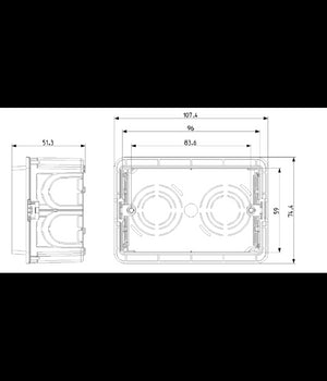 Scatola Universale Di Derivazione Rettangolare Da Incasso 503 3 Moduli Posti         