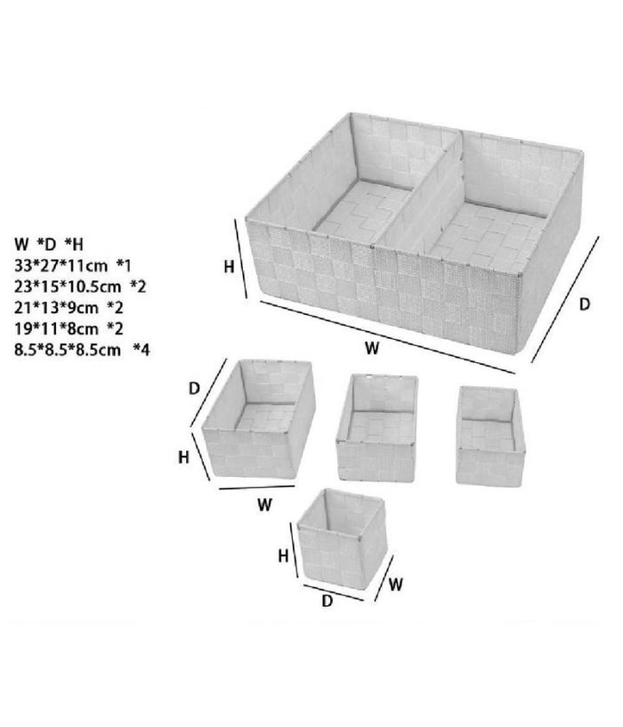 Scatole In Tessuto Componibili Organizer Per Bagno Armadi Scaffali 79079 Grigio         