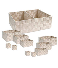 Scatole In Tessuto Componibili Organizer Per Bagno Armadi Scaffali 79081 Beige         