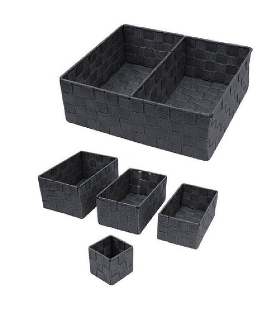 Scatole In Tessuto Portaoggetti Organizer Per Bagno Armadi Scaffali 79154 Grigio         