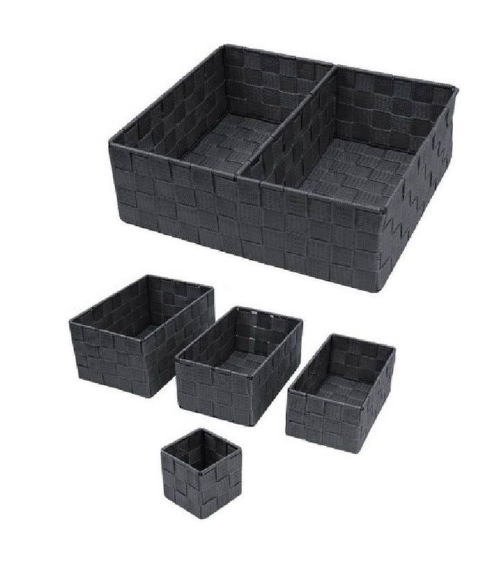 Scatole In Tessuto Portaoggetti Organizer Per Bagno Armadi Scaffali 79154 Grigio         